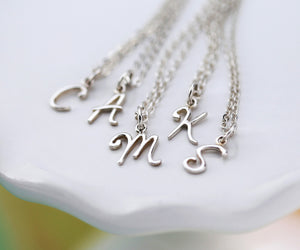 Script Initial Necklaces