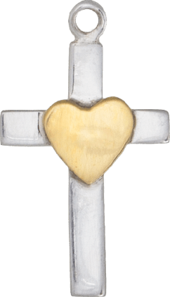 Cross with Bronze Heart